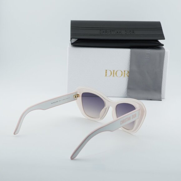 Dior DIORPACIFIC B3U 40GL Sunglasses Pink Shield Frame, Purple Lenses